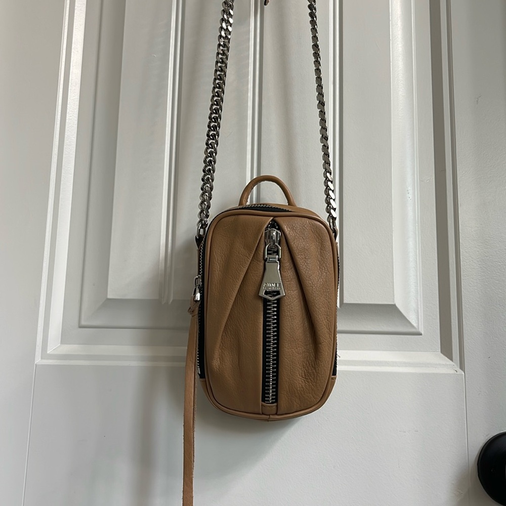 Tan Aimee Kestenbrerg soft leather phone cross body.